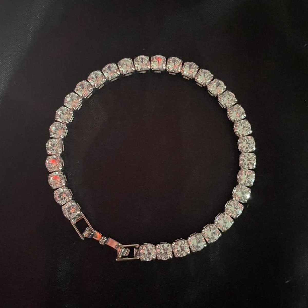 Silver rhinestone bracelet - Image 1