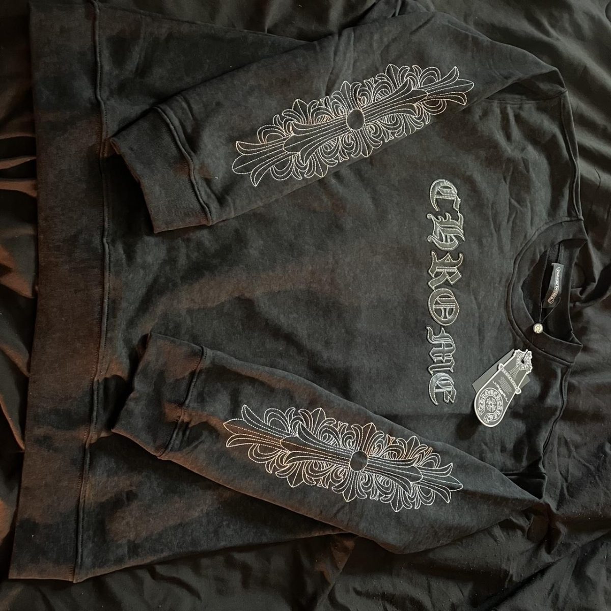 Chrome Hearts Men's Black and Grey Sweatshirt - Image 1