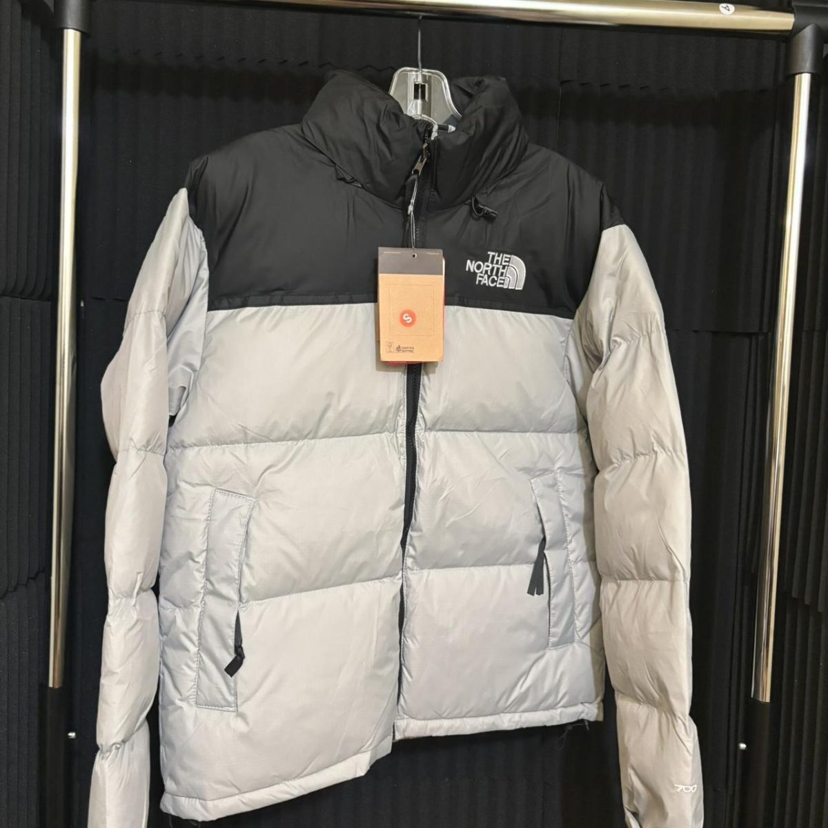 The North Face Men's Grey and White Jacket - Image 1