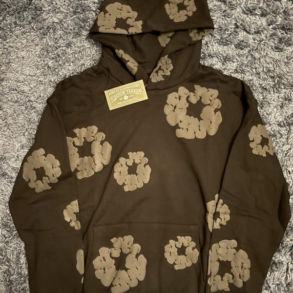 Denim Tears Men's Brown and Khaki Hoodie