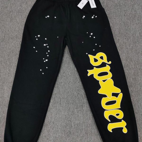 Spider Worldwide Men's Black and Navy Trousers