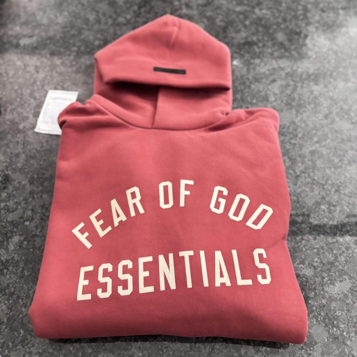 Fear of God Men's Burgundy and Red Hoodie - Image 1