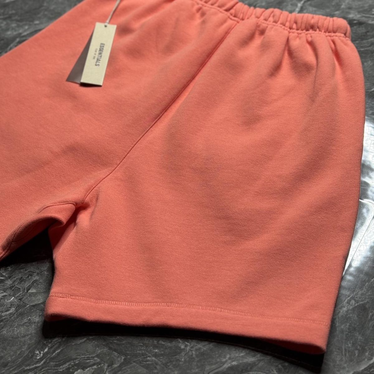 Essentials Men's Orange and Pink Shorts - Image 6