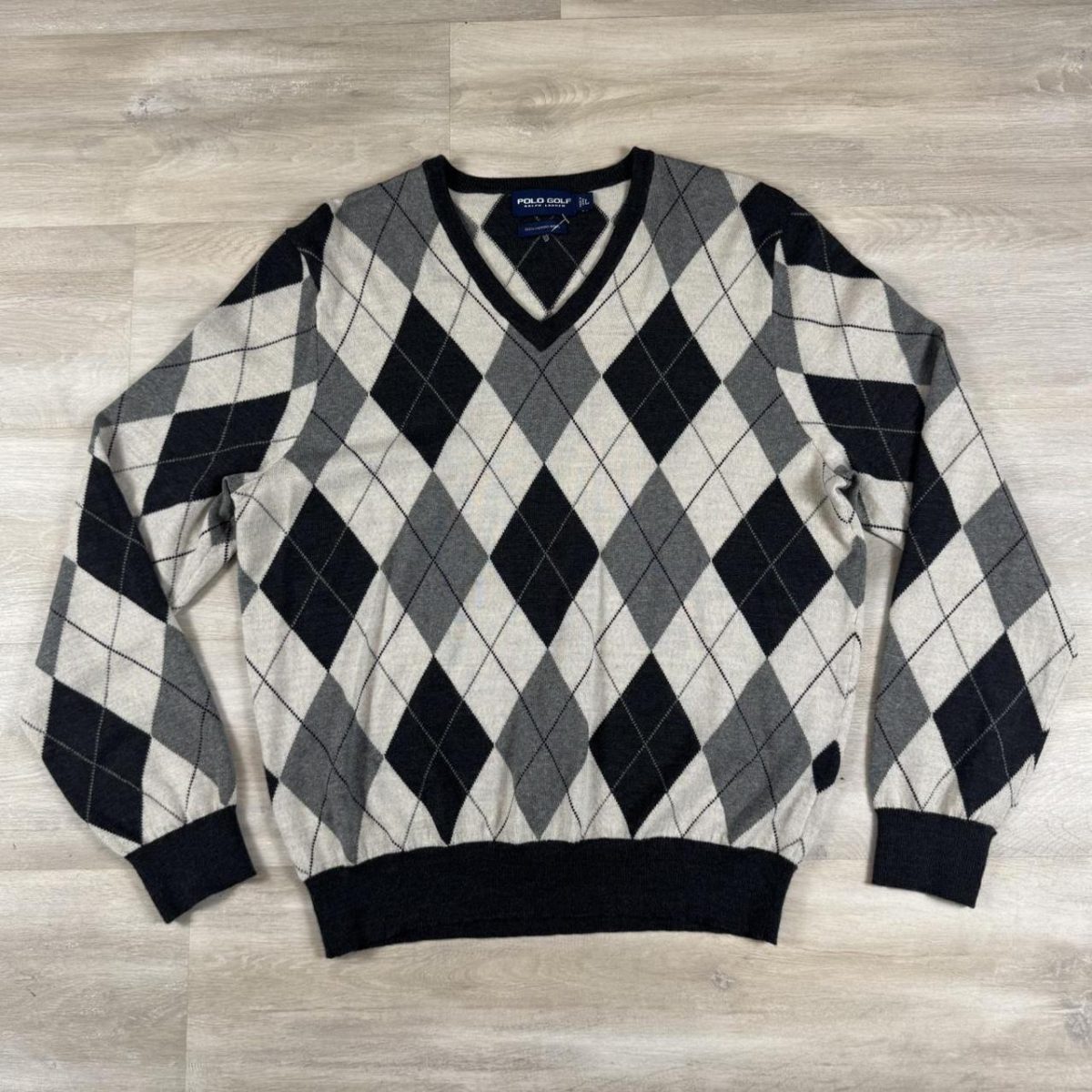 Polo Ralph Lauren Men's Grey and Blue Jumper - Image 1