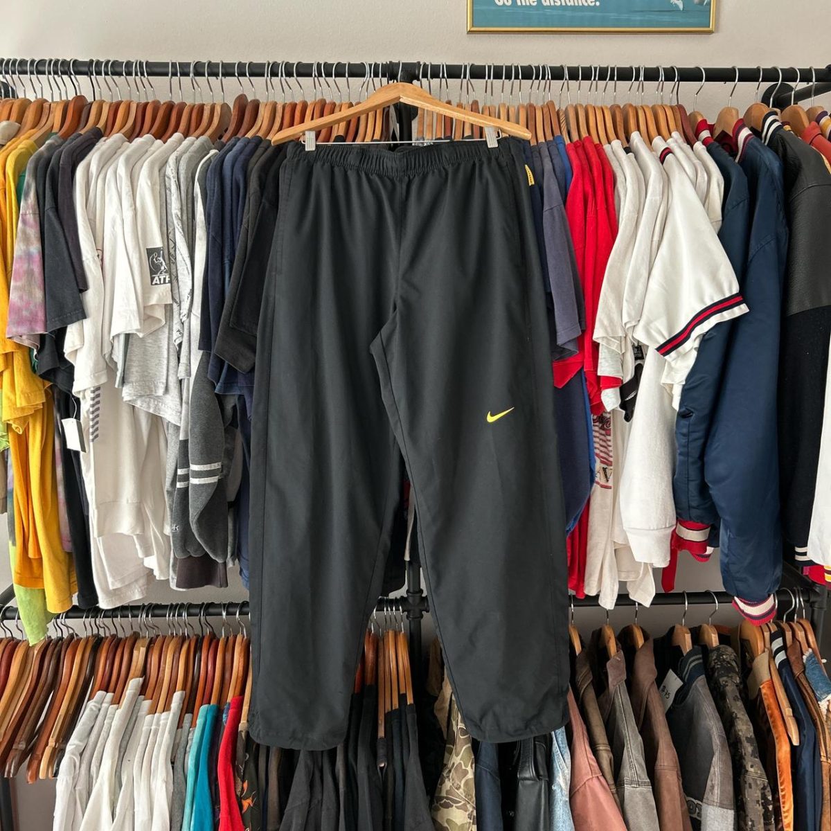 Nike Men's Black and Yellow Trousers - Image 1