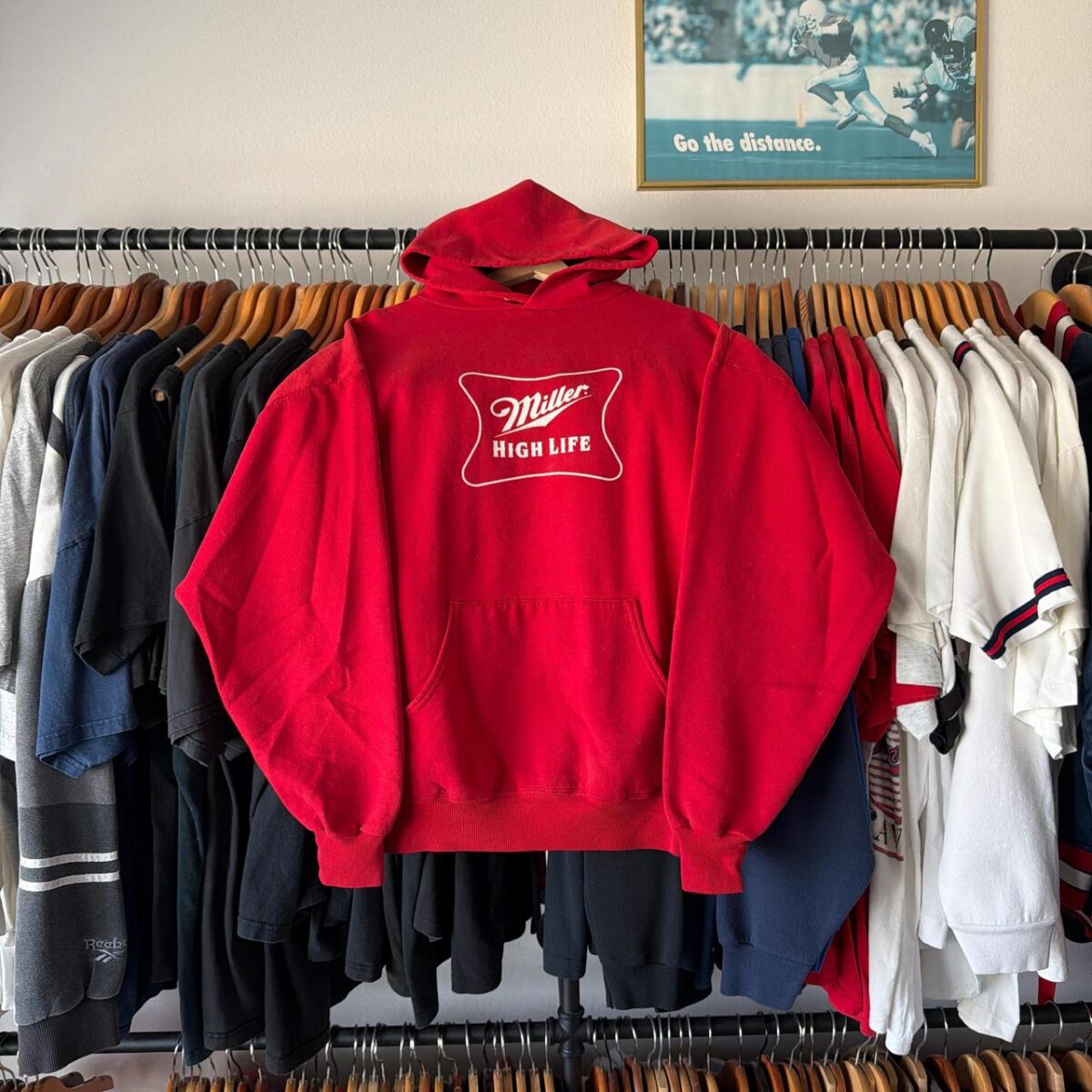 Jerzees Men's Red and White Hoodie - Image 1