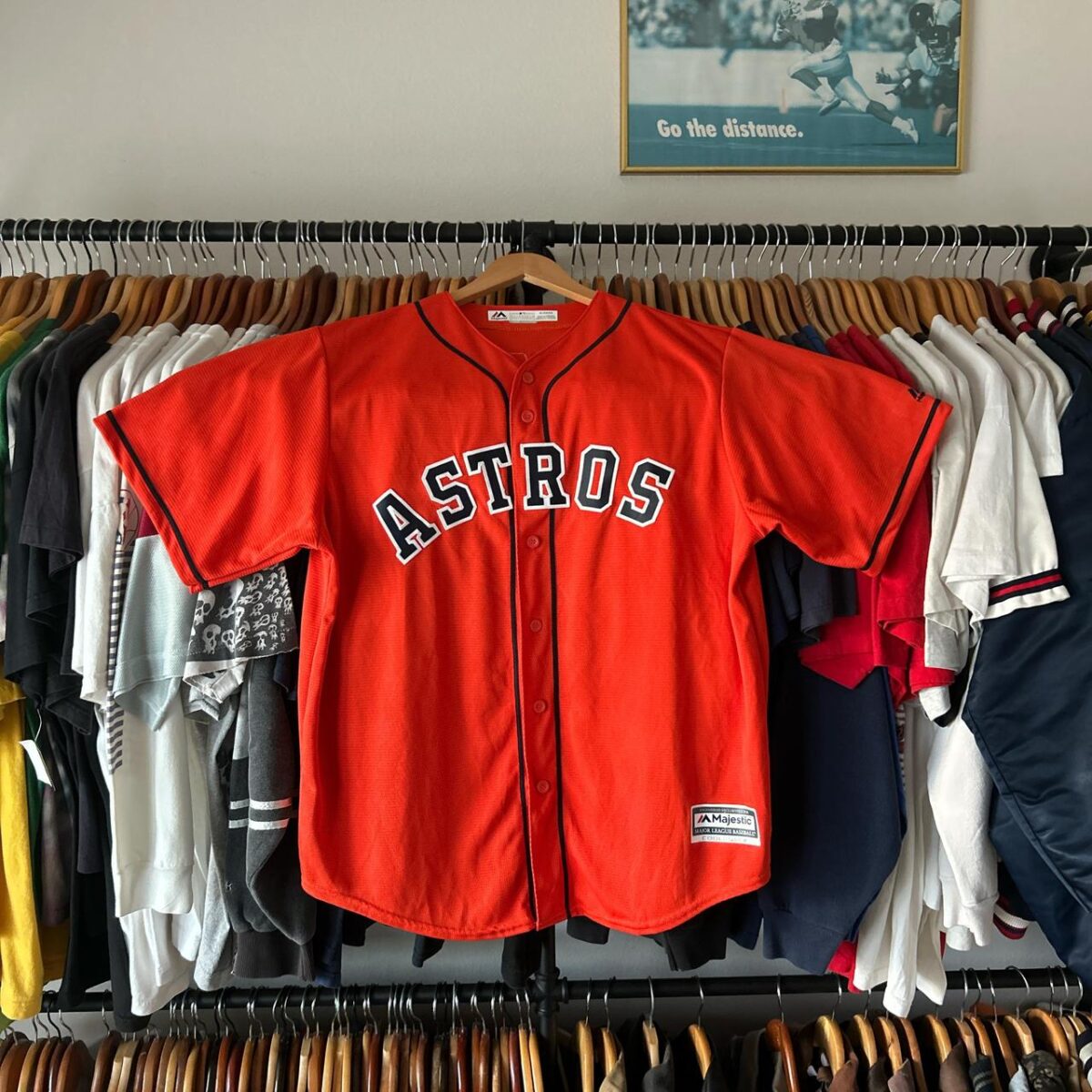 Majestic Athletic Men's Red and Orange Top - Image 1