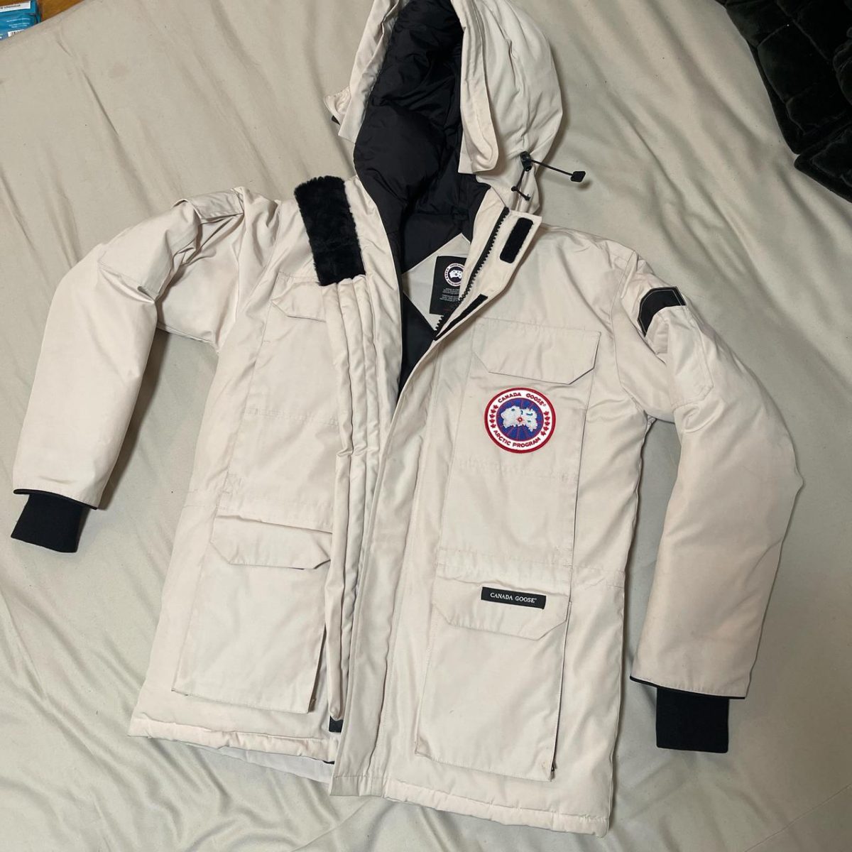Canada Goose Men's Navy and Black Coat - Image 1
