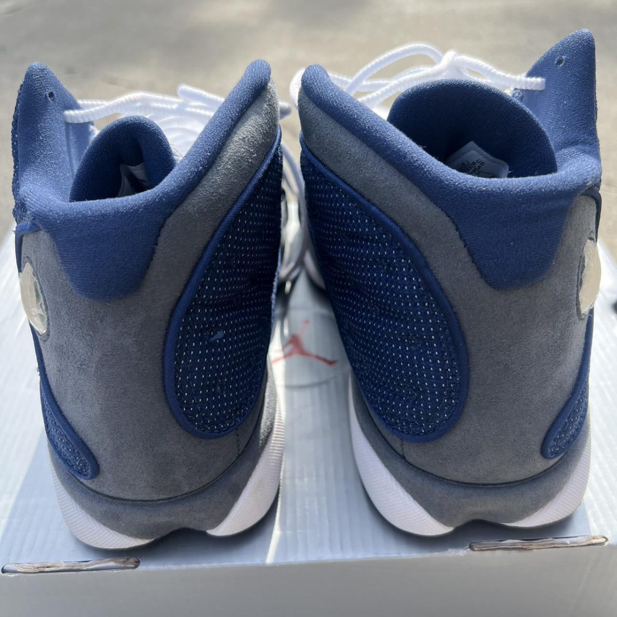 Jordan Men's Navy and Blue Trainers - Image 4