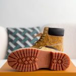 Louis Vuitton Men's Tan and Brown Boots - Image 5