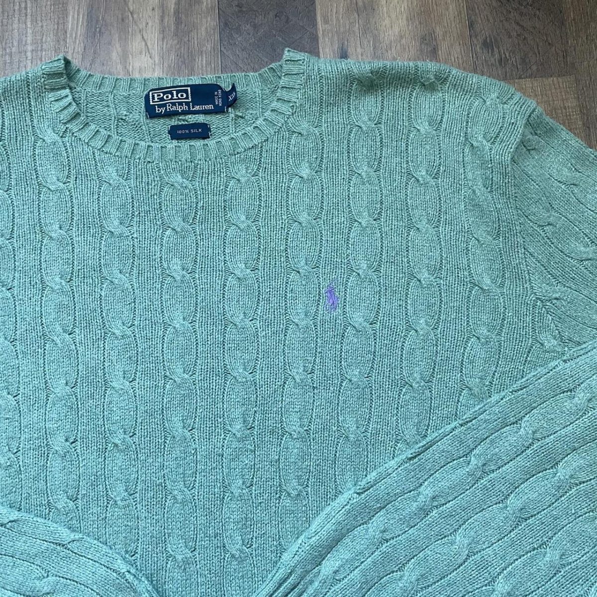 Polo Ralph Lauren Men's Green Jumper - Image 3