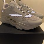 Dior Men's Grey and Cream Trainers - Image 4