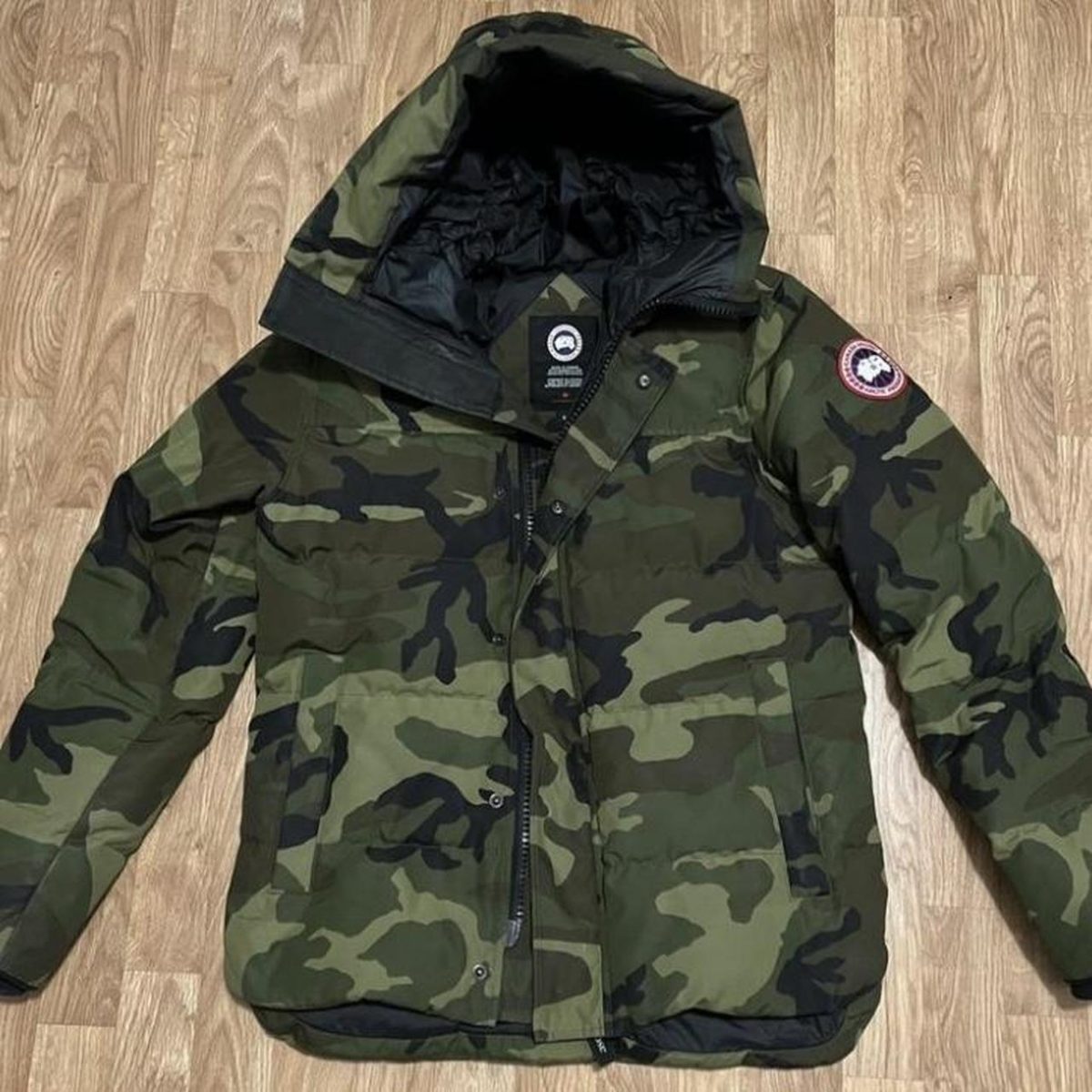 Canada Goose Men's Khaki and Green Coat - Image 1