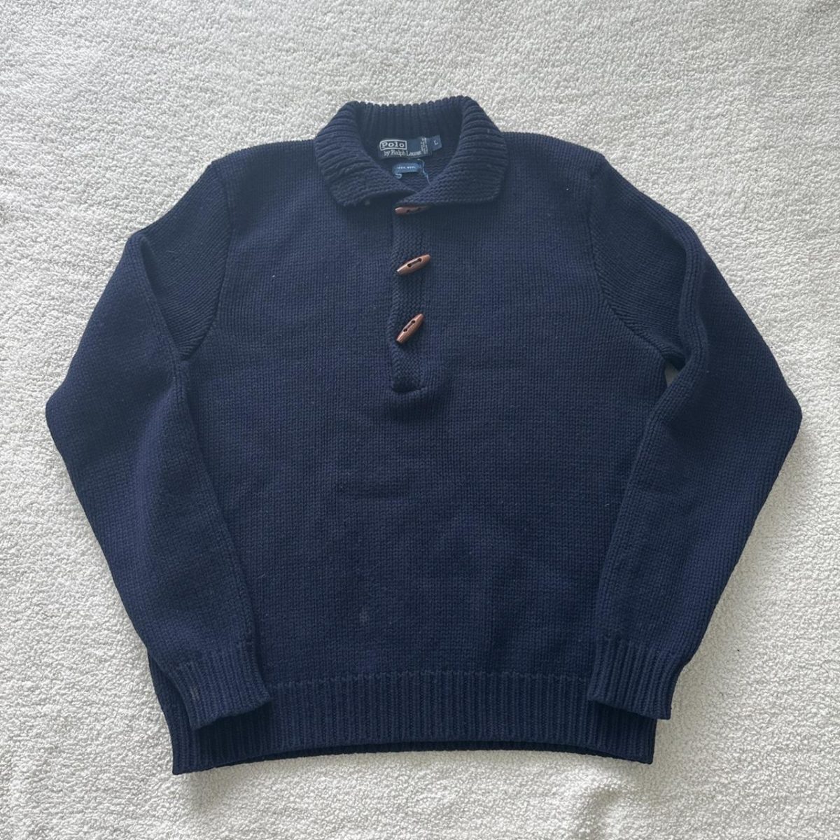 Polo Ralph Lauren Men's Navy and Blue Jumper - Image 1